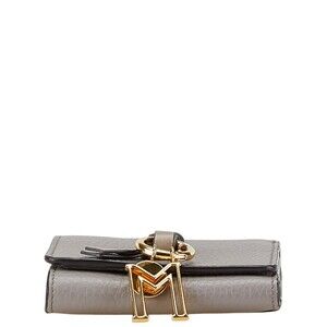 Chloe Wallet Tri Leather Alphabet fold Gray